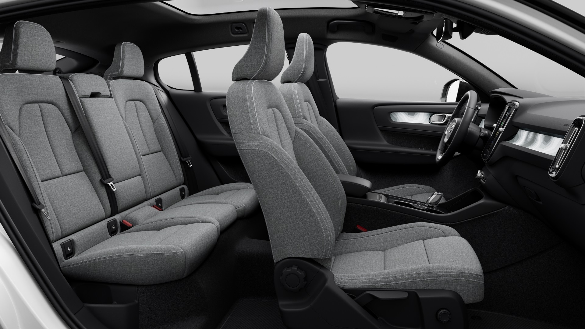 Volvo C40 Recharge Pure electric Tailored Wool Blend Charcoal/Midnight Zinc